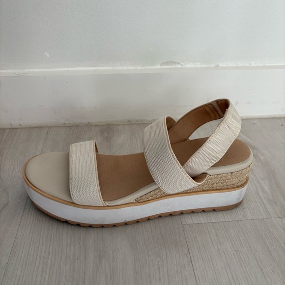 Madden NYC Platform Sandals – Beige Canvas Espadrille – Women’s Size 8 - Picture 5 of 8